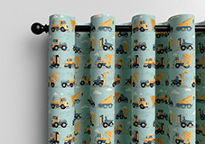Construction Crew, Digger - Made to Measure Curtains - Image 12